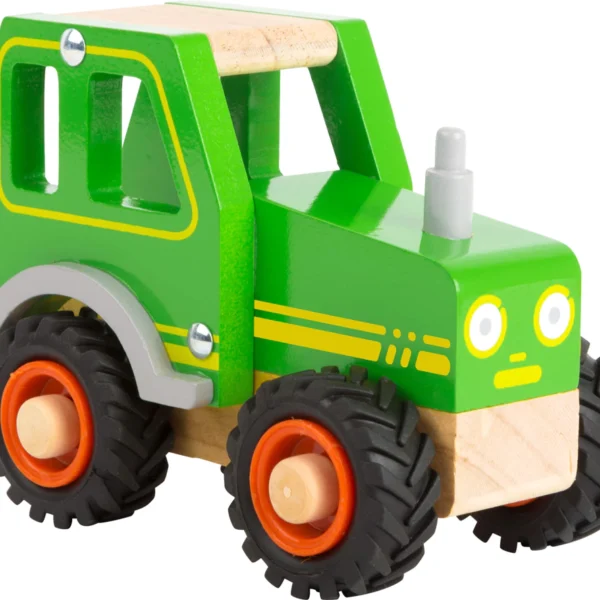 Traktor dla dzieci drewniany – zielony pojazd